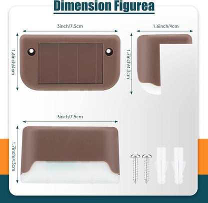 Trenditor™ Outdoor Stair & Deck Lights – Automatic Waterproof LED for Pathway, Garden & Fence
